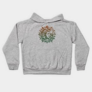 Sun Face Mandala-Style Fantasy Nature Earth Mother for Women Kids Hoodie